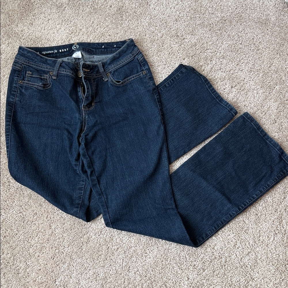 W62 dark denim jeans bootcut, size 6